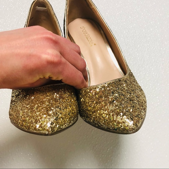 Shoedazzle Teagan Ombre Pump black and gold glitter ombré gradient high heels - Picture 5 of 13